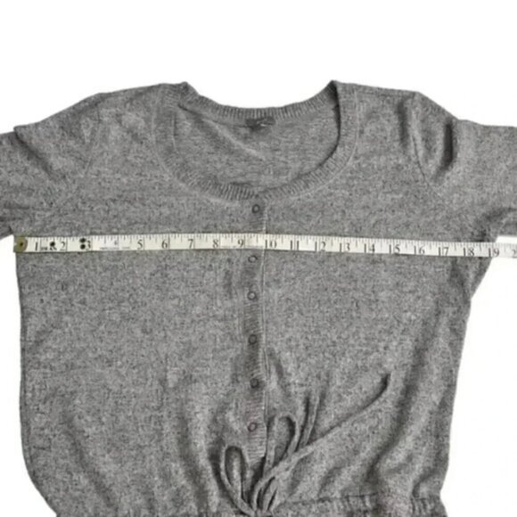 Aerie Romper Playsuit Long Sleeve Snap Front Gray Loungewear Size Medium - Picture 10 of 11
